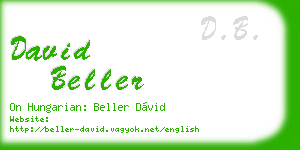 david beller business card