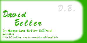 david beller business card